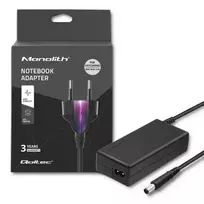 Qoltec Laptop power adapter for HP | 18.5V | 3.5A | 7.4*5.0+pin | with power cable