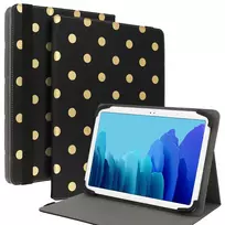 Wonder Canvas tablet case, 13 inches, gold polka-dot