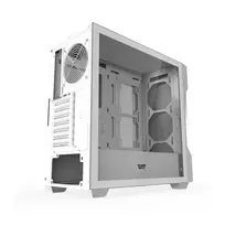 Darkflash DS900 Mesh Computer Case (White, Fanless)