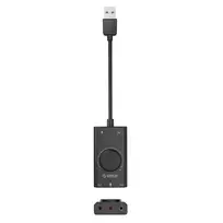 Orico SC2 External Multifunction Sound Card with USB-A - Black