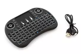 Fusion Accessories Compact wireless keyboard with touchpad and 3 LED colors for Android | iOS | TV | PC