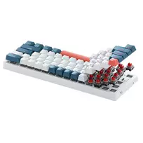 Machenike K500-B61 Wired Mechanical Gaming Keyboard with Backlight, Red Switch—White and Blue