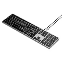 Satechi USB-C QWERTY Wired Keyboard, Slim W3, Space Gray