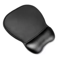Wozinsky Ergonomic Mouse Pad and Wrist Rest with Gel, Eco Leather, Large, Anti-Slip - Black