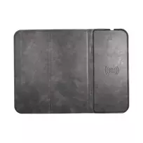 OEM Mouse pad with wireless charger, 15W, OJD-82, brown/grey