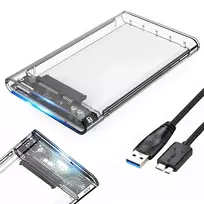 Fusion Accessories Fusion 2.5" external HDD enclosure SATA III | USB 3.0 transparent