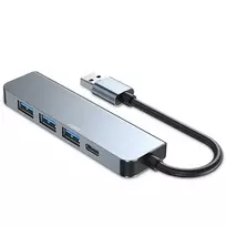 Tech-Protect HUB V0 5-in-1 USB-A to USB-A 3.0 | 3x USB-A 2.0 | USB-C - gray