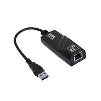 AKYGA AK-AD-31 network card adapter with cable, USB A (male) | RJ45 (female), 10/100/1000, version 3.0, 15cm