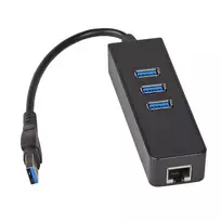 AKYGA AK-AD-32 3x USB 3.0 Hub with 10/100/1000 Network Card, 15cm