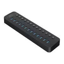 Orico CT2U3-13AB 13-Port USB-A 3.0 Hub with Switches - Black