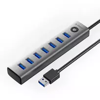 Orico CL7U-U3 hub 7x USB-A 3.0 + USB-C 5V|3A 1m - gray