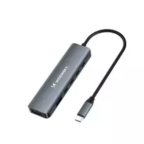 Wozinsky USB-C 6-in-1 Hub WHBC10Y4S, Multifunctional, Aluminum, with 10-inch Cable – Gray