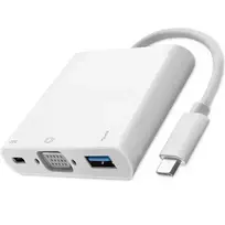 Qoltec USB-C 3.1 3-in-1 Hub | USB 3.0 | VGA | USB-C 3.1 PD 92W