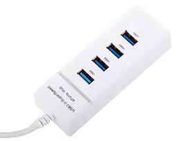 FUSION USB 3.0 4-Port Hub Splitter Adapter | White