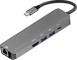 ART Adapter HUB 5-in-1 USB-C OEM-C15-1 silver
