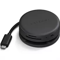 Satechi 7-in-1 USB-C Adapter HUB Multiport ST-POTG7C, midnight black