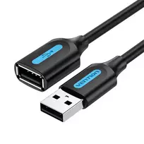 Vention USB 2.0 male to female extension cable, CBIBJ, 5m, Black PVC