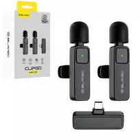 Blavec Lavalier Microphones x 2, MK-01 ClipGo Type C (LMMK01-B), black
