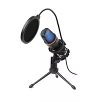 ART Condenser Microphone with membrane, standing, illuminated tripod, AC-02, black
