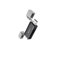 Devia 2-in-1 card reader EL240 USB/USB-C 3.0, black
