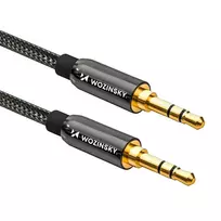 Wozinsky universal mini jack cable, 2x AUX cables, 1.5 m, black