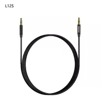 Dudao L12S AUX cable, mini jack 3.5mm, 1m, 3-pole stereo - black