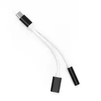 OEM AUX 2-in-1 Adapter Type C (male) to Type C (female) / 3.5 mm (female) Jack, black