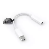 OEM AUX Type C (male) to 3.5 mm (female) Jack Adapter, white BOX