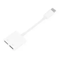 OEM AUX 2-in-1 Type C (male) to Type C (female) / Type C (female) Adapter, White [DAC]