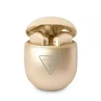 GUESS GUTWST82TRD TWS Bluetooth headphones + gold|gold Triangle Logo docking station