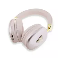 GUESS PU Leather 4G Triangle Logo Bluetooth Stereo Headphone - Pink