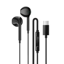 OEM Borofone BM100 Fuente Earphones with Microphone, Type C (DAC), Black