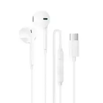 OEM Borofone BM100 Fuente Earphones with Microphone, Type C (DAC), White