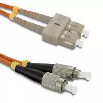 Qoltec Fiber optic patchcord SC/UPC - FC/UPC | Multimode | 50/125 | OM2 | Duplex | 1m
