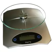 BESK Kitchen scales, 5kg, white/grey