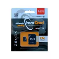 IMRO 64GB microSDXC memory card, Class 10, UHS-3 + adapter