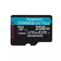 KINGSTON 256GB microSDXC Canvas Go Plus Gen4 memory card, 200MB/s, A2, U3, V30 + adapter