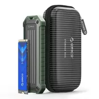 Orico Reinforced OTPX-G2 M.2 NVMe/SATA SSD USB-C 3.2 Tactical Enclosure - Gray-Green