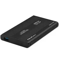 Qoltec Aluminum External Hard Drive Case HDD SSD 2.5'' SATA3 | USB 3.0 | Black