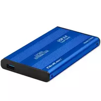 Qoltec Aluminum External Hard Drive Case HDD SSD 2.5'' SATA3 | USB 3.0 | Blue