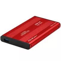 Qoltec Aluminum External Hard Drive Case HDD SSD 2.5'' SATA3 | USB 3.0 | Red