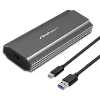 Qoltec Enclosure NV2271 for M.2 SSD | SATA | NVMe | USB-C | 2TB