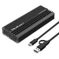 Qoltec NV2270 enclosure for M.2 SSD drive | SATA | NVMe | USB-C | 2TB