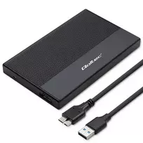 Qoltec Aluminum Enclosure | SSD/HDD 2.5'' Drive | SATA | USB 3.0 | Super Speed 5Gb/s | 2TB | Black