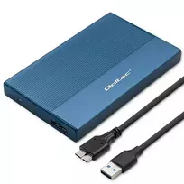 Qoltec Aluminum Enclosure | SSD/HDD 2.5'' Drive | SATA | USB 3.0 | Super Speed 5Gb/s | 2TB | Blue