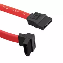 Qoltec SATA cable, straight | right angle | 0.35m