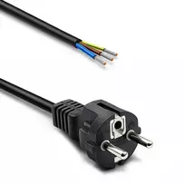Qoltec SCHUKO CEE 7/7 power cable | copper Cu | stripped and soldered | 3x0.75 mm² | 3m