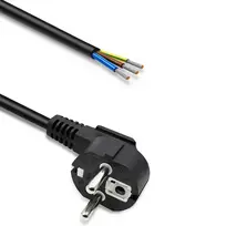 Qoltec Power cord | SCHUKO CEE 7/7 angled plug | Copper wire | Stripped and soldered | 3x0.75 mm² | 1.5m