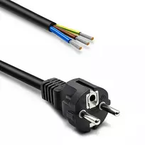 Qoltec Power cord | SCHUKO CEE 7/7 plug | Copper wire | Stripped and soldered | 3x1.50 mm² | 3m