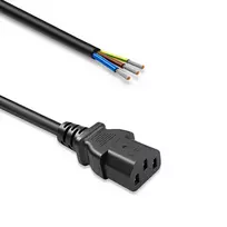 Qoltec IEC C13 power cable | stripped and soldered | Pure copper Cu | 3x0.75mm² | 1.8m